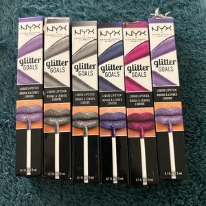 NYX glitter lipstick bundle